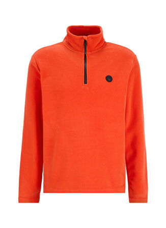 Discovery Expedition D5WM-SWT3300 Turuncu Fermuarlı Yaka Basic Düz Erkek Polar Sweatshırt