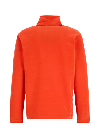 Discovery Expedition D5WM-SWT3300 Turuncu Fermuarlı Yaka Basic Düz Erkek Polar Sweatshırt