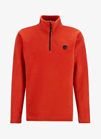 Discovery Expedition D5WM-SWT3300 Kiremit Fermuarlı Yaka Basic Düz Erkek Polar Sweatshırt