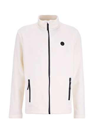 Discovery Expedition D5WM-SWT3301 Beyaz Dik Yaka Basic Düz Erkek Polar Sweatshırt
