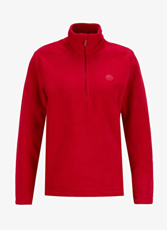 Discovery Expedition D5WL-SWT3302 Kırmızı Fermuarlı Yaka Basic Düz Kadın Polar Sweatshırt
