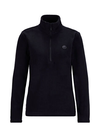 Discovery Expedition D5WL-SWT3302 Siyah Fermuarlı Yaka Basic Düz Kadın Polar Sweatshırt