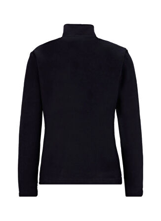 Discovery Expedition D5WL-SWT3302 Siyah Fermuarlı Yaka Basic Düz Kadın Polar Sweatshırt