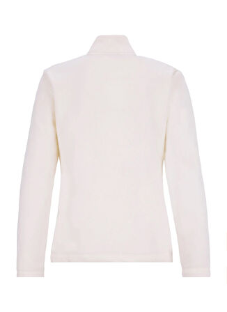 Discovery Expedition D5WL-SWT3302 Beyaz Fermuarlı Yaka Basic Düz Kadın Polar Sweatshırt