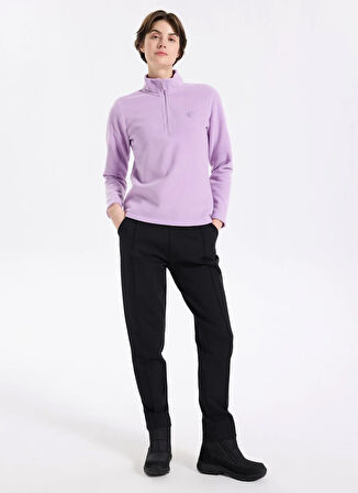 Discovery Expedition D5WL-SWT3302 Lila Fermuarlı Yaka Basic Düz Kadın Polar Sweatshırt