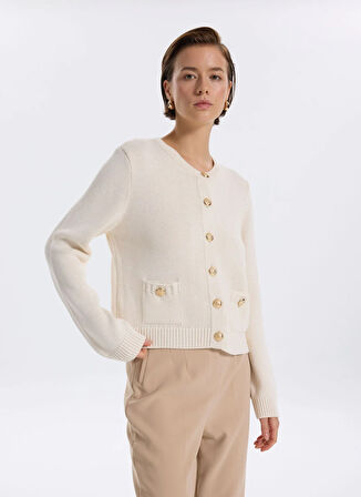 Fabrika Ekru Kadın Hırka F5WL-HRK0420