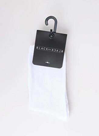 Black On Black Beyaz Kadın Soket Çorap K-SOKET