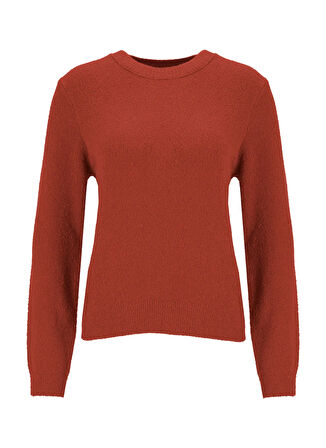 Fabrika Bisiklet Yaka Relaxed Düz Kiremit Kazak Kadın F5WL-KZK0421