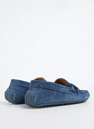 Fabrika Deri Mavi Erkek Loafer SINE