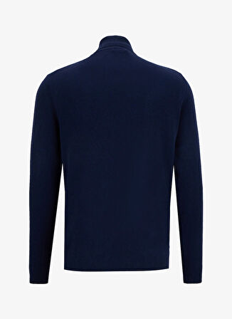 Fabrika Tam Balıkçı Yaka Slim Fit Düz Lacivert Erkek Kazak F5WM-KZK 2524