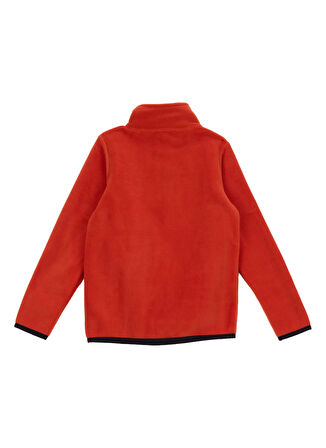 Kiremit Erkek Çocuk Fermuarlı Yaka Basic Fit Polar Sweatshırt D5WB-SWT3332