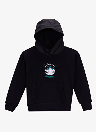 Discovery Expedition Baskılı Erkek Çocuk Siyah Sweatshırt D5WB-SWT3012