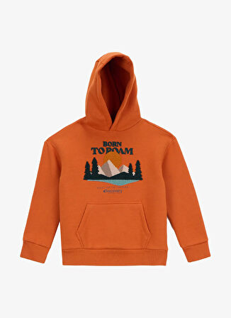 Discovery Expedition Baskılı Erkek Çocuk Kiremit Sweatshırt D5WB-SWT3043