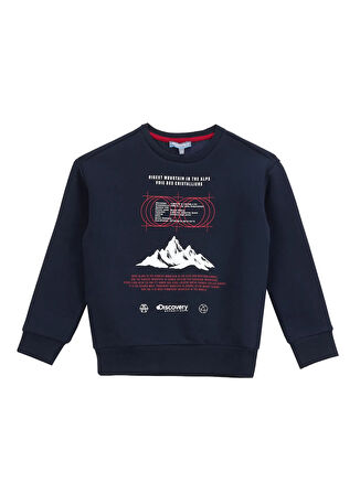 Discovery Expedition Baskılı Erkek Çocuk Lacivert Sweatshırt D5WB-SWT3055