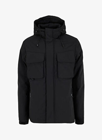 Discovery Expedition D5WM-MNT3729 Siyah Düz Erkek Mont