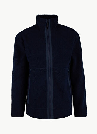 Discovery Expedition D5WM-MNT3720 Lacivert Dik Yaka Relaxed Düz Erkek Sweatmont