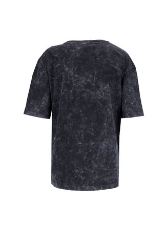 Fabrika Bisiklet Yaka Taşlı Antrasit Kadın T-Shirt F5WL-TST0243