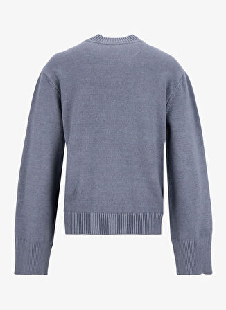 Fabrika Yarım balıkçı Yaka Dar Düz Antrasit Kazak Kadın F5WL-KZK0309