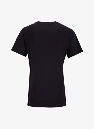 Fabrika Bisiklet Yaka Taşlı Siyah Kadın T-Shirt F5WL-TST0237