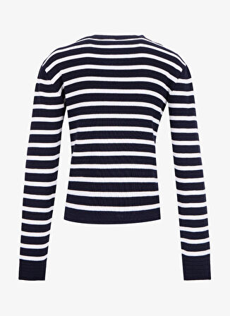 Fabrika Lacivert - Beyaz Kadın Hırka F5WL-HRK0017