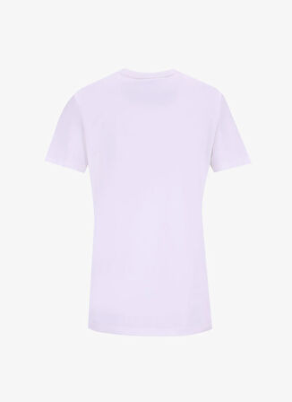 Fabrika Bisiklet Yaka Baskılı Beyaz Kadın T-Shirt F5WL-TST0244