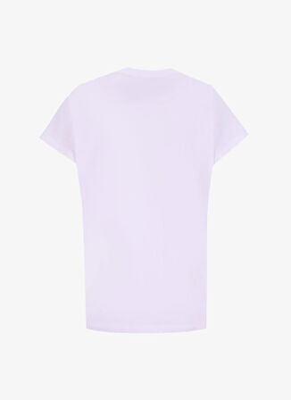 Fabrika Bisiklet Yaka Taşlı Beyaz Kadın T-Shirt F5WL-TST0249