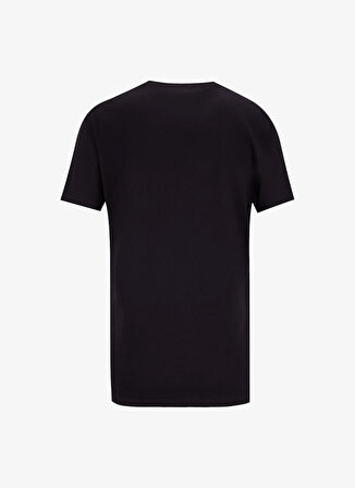 Fabrika Bisiklet Yaka Varaklı Siyah Kadın T-Shirt F5WL-TST0238