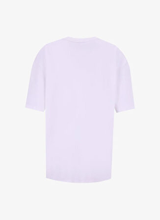 Fabrika Bisiklet Yaka Taşlı Beyaz Kadın T-Shirt F5WL-TST0246