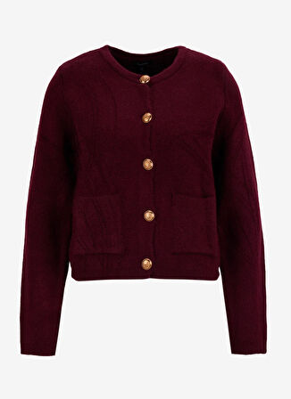 Fabrika Bordo Kadın Hırka F5WL-HRK0404