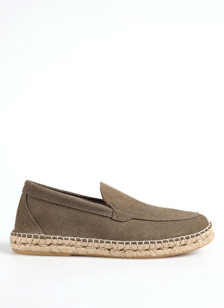 Abarca Deri Haki Erkek Espadril MOCASIN LISO