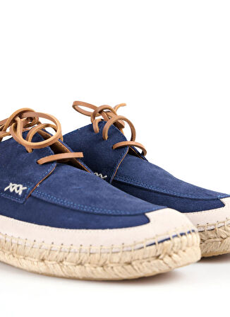 Abarca Deri Lacivert Erkek Espadril BLUCHER INGLES