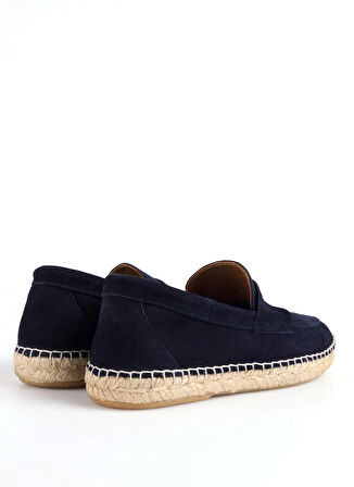 Abarca Deri Lacivert Erkek Espadril MOCASIN