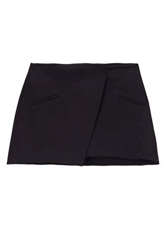 Siyah Kadın Normal Şort Etek F5WL-ETK0068