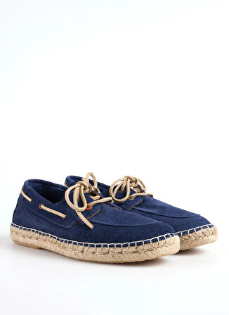 Abarca Deri Lacivert Erkek Espadril NAUTICO
