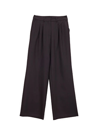 Fabrika Normal Bel Geniş Fit Siyah Kadın Pantolon F5WL-PNT0067