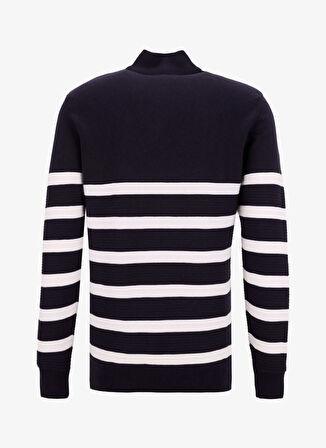 Fabrika Bato Yaka Regular Fit Çizgili Lacivert Erkek Kazak FC3WM-KZK332.