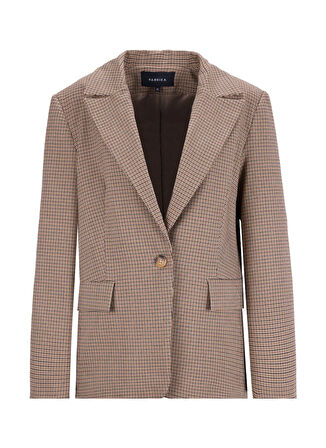 Fabrika Bej - Çok Renkli Kadın Blazer F5WL-CKT0111