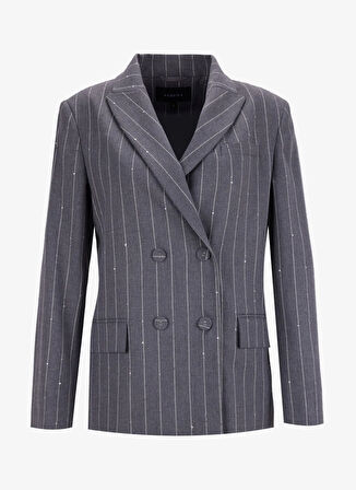 Fabrika Gri - Beyaz Kadın Blazer F5WL-CKT0133