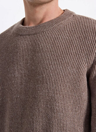 Fabrika Bisiklet Yaka Regular Fit Düz Vizon Erkek Kazak FC4WM-KZK 2599.