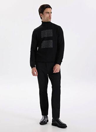 Fabrika Normal Bel Normal Paça Slim Fit Siyah Erkek Pantolon F5WM-PNT 2536