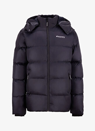 Discovery Expedition D5WM-MNT3642 Lacivert Kapüşon Yaka Relaxed Düz Erkek Şişme Mont