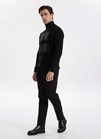 Fabrika Normal Bel Normal Paça Slim Fit Siyah Erkek Pantolon F5WM-PNT 2536