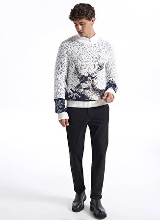 Fabrika Bağlamalı Bel Duble Paça Jogger Siyah Erkek Pantolon F5WM-PNT 2537