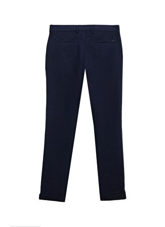 Fabrika Bağlamalı Bel Duble Paça Jogger Lacivert Erkek Pantolon F5WM-PNT 2533