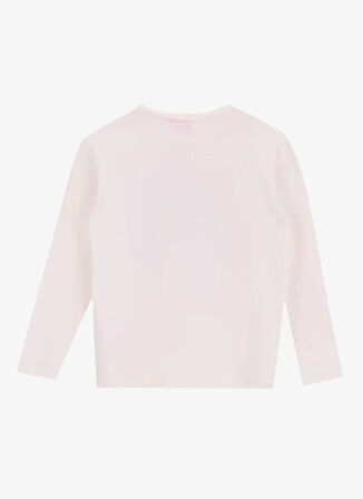 Barbie Varaklı Ekru Kız Çocuk T-Shirt BRB5WG-TST6640