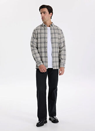 Fabrika Yüksek Bel Geniş Paça Straight Siyah Kadın Denim Pantolon F5WL-PNT0189