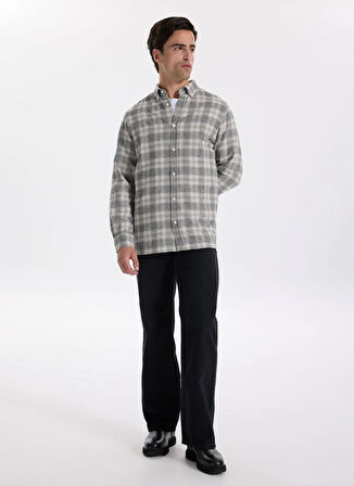 Fabrika Yüksek Bel Geniş Paça Straight Siyah Kadın Denim Pantolon F5WL-PNT0189