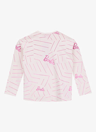 Barbie Baskılı Ekru Kız Çocuk T-Shirt BRB5WG-TST6204