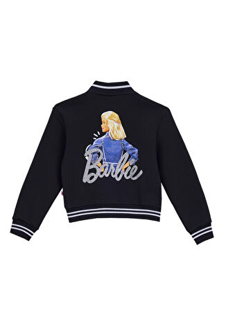 Barbie Bisiklet Yaka Siyah Kız Çocuk Sweatmont BRB5WG-SWT6034