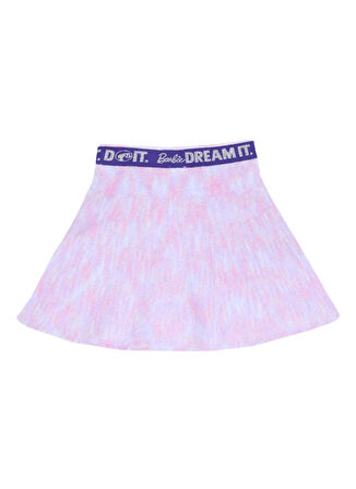 Barbie Lastikli Bel Normal Çok Renkli Düz Kısa Kız Çocuk Etek BRB5WG-ETK6099